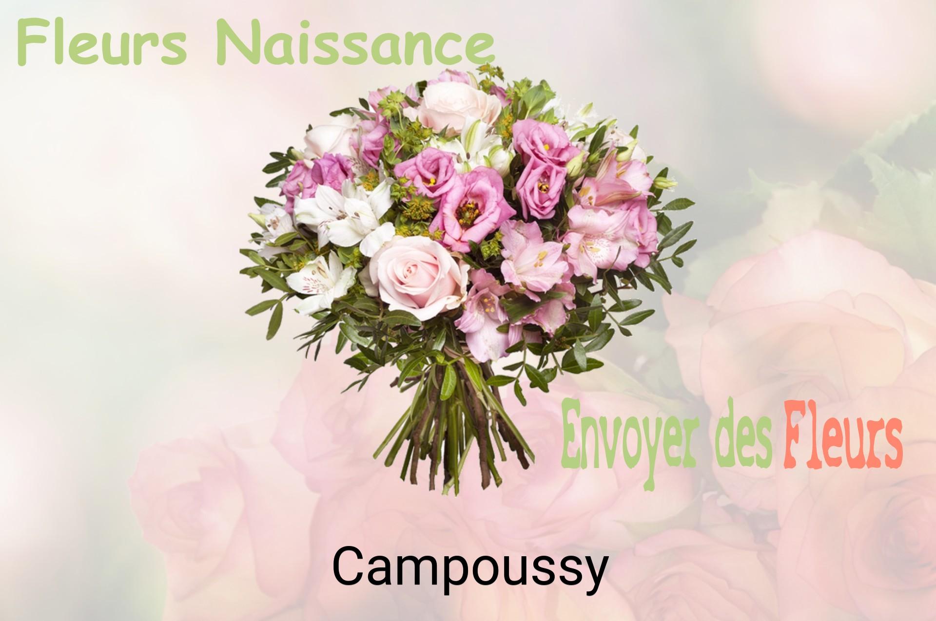 Bouquet de fleurs de naissance livré à Campoussy